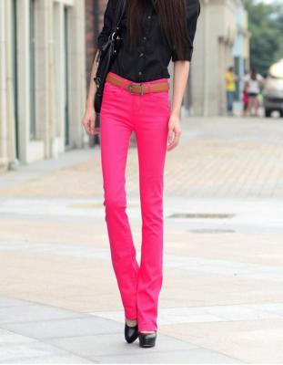 купить Брюки джинсовые расклешённые цветные